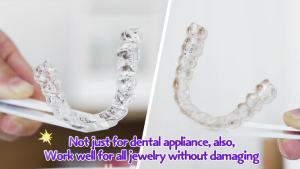 Ultrasonic Retainer & Jewelry Cleaner with UV Light    Professional Sonic Dental Cleaner for Invisalign Dentures Mouth Guard Night Guard Rings & More