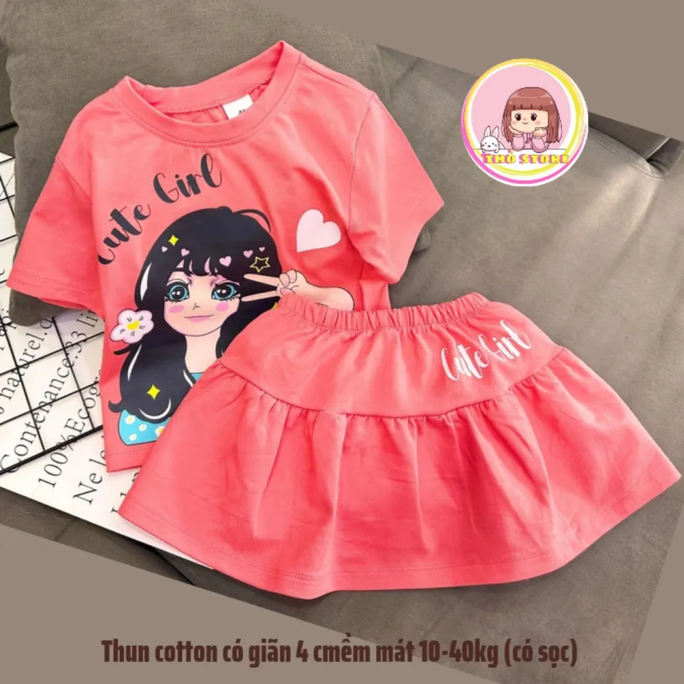 Bộ set váy bé gái 3-14Y mùa Thu mới 2023 Váy xếp ly và áo tay ngắn dành cho  trẻ em cỡ nhỏ và vừa bộ váy hai mảnh ngắn | Shopee