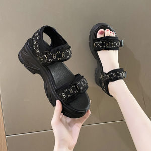 TOFASHIONS Wedge Sandals Women Slippers Korean Fashion On Sale Heighten Slippers Casual All-match Thick Bottom Comfortable Non-slip INS New Slippers Selipar Wanita 22050701