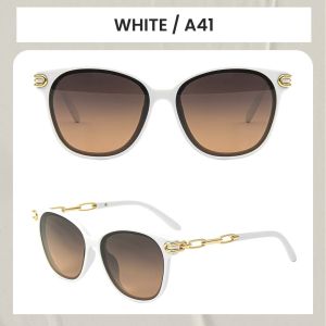Berrybarton Kacamata Hitam Anti UV400 Fashion Outdoor Sunglasses Kacamata Wayfarer Metal PC Wanita G15067