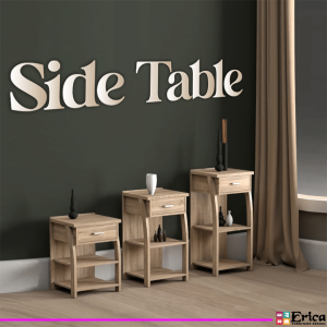 [READY STOCK] Erica Wooden Side Table / Flower Racks/ Wooden Console Table/ Drawers