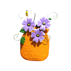 ตกแต่งแจกันเหล็กติดผนังทำสีด้วยมือแบบมีศิลปะสำหรับแขวนกำแพงสวนในบ้านปีนเขาเถาอุปกรณ์จัดแสดง