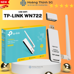 USB WiFi TPLink TL WN722N 2.4G 150Mbps kết nối wifi cho máy tính PC Laptop Macos Linux - Hoàng Thịnh SG