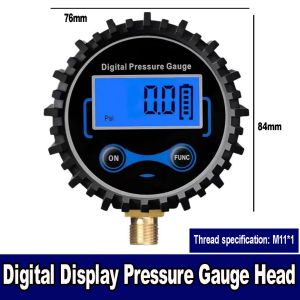 200 Psi Digital Tire Pressure Gauge Portable Electronic Short Pressure Measuring Valve 4 Units Led