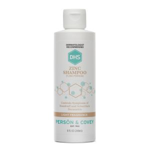DHS Zinc Shampoo - Dandruff Shampoo - for Flaky and Dry Scalp with 2% Zinc Pyrithione 8 oz