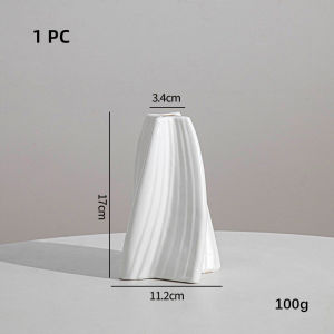 Nordic Minimalist Spiral Plastic Vase Hydroponic Flower Pot Home Living Room Bedroom Decor Ornament