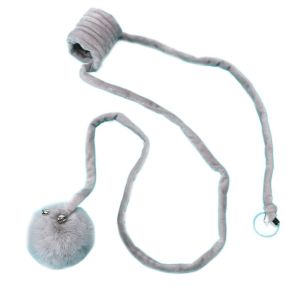 HEALMEYOU Adsorbable Spring Rope Ball Relieve Boredom Hanging Cat Toys Cats Supplies Interactive Play Bell Plush Ball