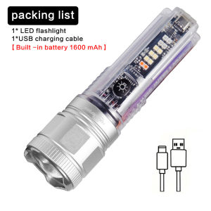 Haixnfire X36 sạc năng lượng mặt trời đèn Pin XHP50 Đèn Pha Led sạc USB Đèn Cắm Trại Kính thiên văn zoom đèn tín hiệu