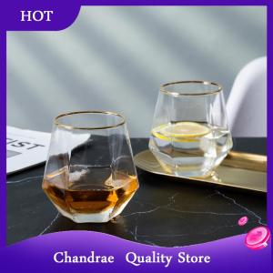 [Chandrae] European Style Edged Plastic Hexagonal Household Transparent Whiskey Hexagonal Foreign Wine