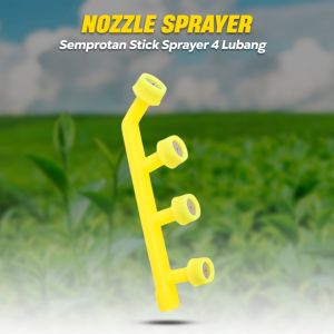 IDEKU  Kepala Semprotan Stik Spray Semprotan Hama Drat 14mm - Watering Nozzle 4 Lubang Sprayer Nozzle Sprayer 4 Mata - Sprayer Nozzle Adjustable Plastik Spray Nozzle Penyemprotan Rumput Liar Di Taman