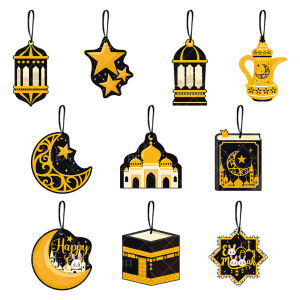 Ramadan Decoration Hanging Tag Pendants Hari Raya Banner Ramadan Kareem Decoration Eid Mubarak Decoration 斋月装饰横幅 挂饰
