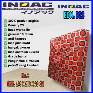 INOAC  KASUR BUSA TERKENAL BERGARANSI RESMI DISTRIBUTOR 10 TAHUN /KASUR BUSA PREMIUM INOAC EON LG D23 TEBAL 20 CM UKURAN 200 X145 X 20 CM ORIGINAL ANTI KEMPES