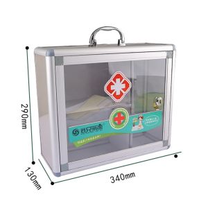Home Medicine Box Medical First Aid Box First Aid Tool Box Kit Medical First Aid Kit Alloy Medicine Box Medicine Cabinet 10.3*11.8inch