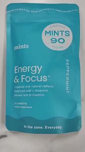 Neuro Energy & Focus Mints Extra Strength - Sugar Free Breath Mints with 100mg Natural Caffeine B Vitamins & L-Theanine - Vegan in Supplement for Exercise Study & Daily Focus