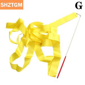 [COD] SHZTGM ริบบิ้นสำหรับออกกำลังกายมีสีสัน4ม. ก้านสีรุ้งแท่งฝึกกีฬายิมนาสติกยิมนาสติก