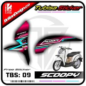 Sticker Striping Scoopy Karbu/Old - Stiker Striping Variasi Motor Scoopy Karbu/Old. TBS.09