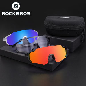 Rockbros Cycling Glasses Men Women Photochromic/Polarized UV400 Protection Outdoor Sports Hiking Fishing Driving Sunglasses Inner Frame Bicycle
