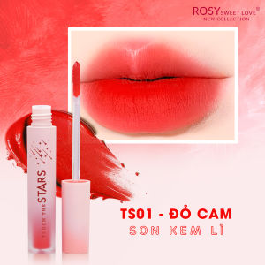Son tint ROSY STARS 2023 bóng mềm mô lâu trôi _Màu Đỏ Đào