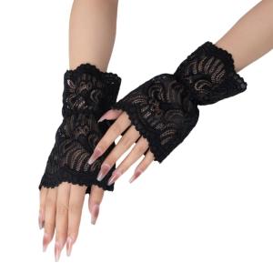 Delicate HollowOut Lace Arm Cuffs Hand Gloves Decoration Soft Comfortable Wrist Cuff Sleeves For Casual and Formal Event