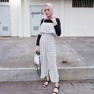 JUMPSUIT MONALISA SQUARE / JUMPSUIT KOTAK-KOTAK WANITA TERLARIS 2023 // DJAYA STORE
