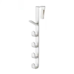 OKONOK Wall-mounted Door Hanger Hooks Traceless 5 Hooks Hanging Rack  Door Hooks for Clothes Bag Caps Purse