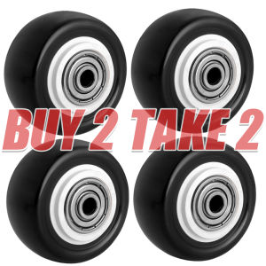 1.5/2/3 Inch Single Casters Heavy Duty Caster Wheel Noise-Reducing Pu Trolley Wheel 4pcs