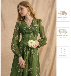 Đầm thiết kế in Hoa cao cấp - VH100