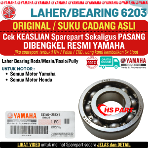 Laher Bearing 6203 Rasio Pulley Pully Semua Motor Yamaha Honda Suzuki Kawasaki Original Yamaha 100%