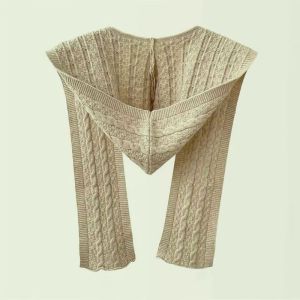 SERENEGLOW ผ้าคลุมไหล่ผ้าคุลมศีรษะถักของผู้หญิงดีไซน์ไหมพรมยืดได้เสื้อนอกให้ความอบอุ่นและใช้งานได้หลากหลาย