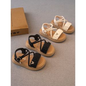 Dép sandal bé gái hàng Quảng Châu cao cấp đính tag bướm siêu xinh Giày sandal bé gái 3-10 tuổi hở mũi quai chéo [ giaydeptreemkieusashop ]