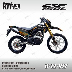 Decal CRF 150 L MOTIF TOKYO HITAM ORANGE D-I2-414 I2-917