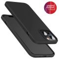 iPhone 14 Plus (6.7") Liquid Silicone Cover Soft Case Matte Finish (Black). 
