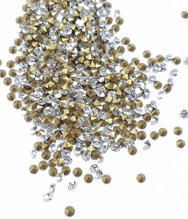 Oktant พลอยกลมคริสตัลกระจก พลอยก้นแหลม Oktant Crystal Standard Round ...