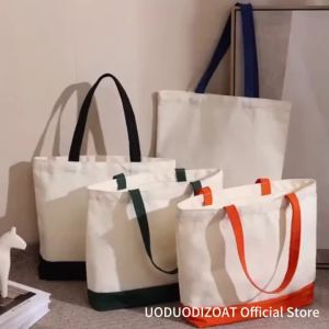 1/5/10/30/50 Pieces/lot Customized Photo/Text Splicing Handbag Womens Canvas Tote Bag Casual Commuting Shopping Bags 40x35x10cm2026