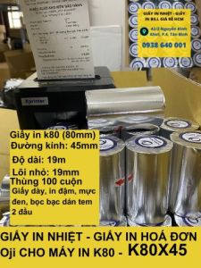 10 CUỘN GIẤY IN NHIỆT giấy in hóa đơn giấy in bill k80 ( 80mm )
