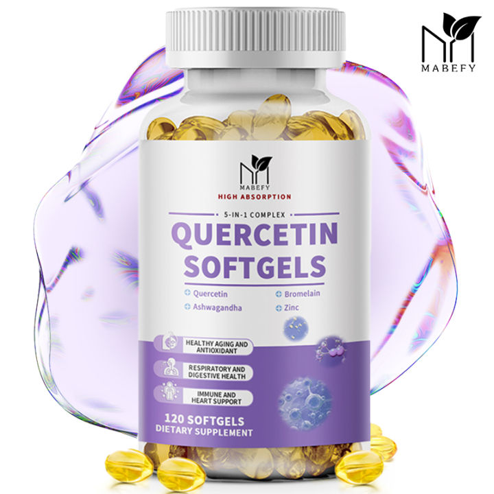 Quercetin Bromelain Softgels 1000MG with VitaminC Zinc for