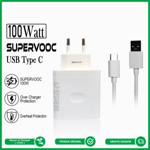 Charger Oppo Reno10 Pro Plus Original 100W Super Vooc USB Type C