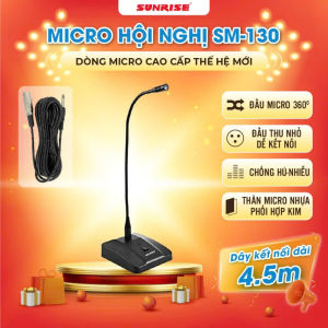 [HỎA TỐC]Micro cổ ngỗng hội nghị Sunrise SM-130 Mic dùng tọa đàm họp trực tuyến sử dụng cho phòng họp