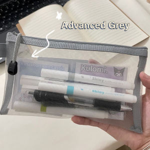 Pencil Case Big Capacity Handheld 2 Compartment Pouch Stationery Bag Colored with Double Zippered Pencil Case Portable Canvas Pen Pencil Bag