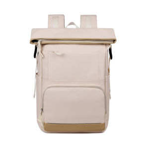 กระเป๋าสะพายไหล่ผู้ชายแบบสบายๆกระเป๋าสะพายเดินทางเสื้อม้วนกระเป๋าโท้ทใส่หนังสือสำหรับไปโรงเรียนคอมพิวเตอร์แล็ปท็อปวิทยาลัยกระเป๋าเดินทางเดินทางกลางแจ้งความจุขนาดใหญ่ธุรกิจ