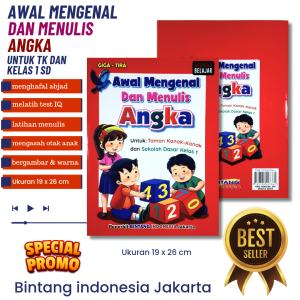 AWAL MENGENAL DAN MENULIS ANGKA ( BERGAMBAR & FULL COLOUR )