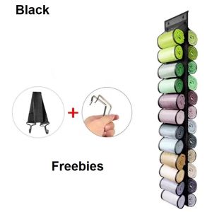 Transparent Dual-Sided Hanging Storage Bag Offering 24 Grids for Multi-functional Organization B24