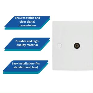 Selamat 2K101 Television Outlet 2K101-TV TV Antenna Wall Socket TV Signal Outlet Durable Wall Plate Socket