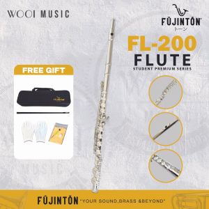 FujinTon FL-200 Student Premium Series Flute in C key with E/mechanism & Case - Silver Plated