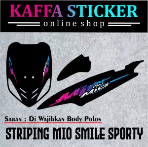 Striping Variasi Mio Smile Sporty List Custom Karbu Polet thailand Copy Trasfaran Style