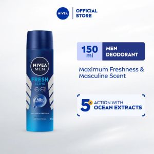 NIVEA MEN Deodorant Spray - Fresh Active (150ml) / Fresh / Dry / No Sweat / Perfume / Grooming