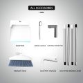 Broom and Dustpan Set, Standing Brooms with Dustpan Combo with Extendable Long Handle,Lobby Kitchen Broom Upright Cleaning Set. 