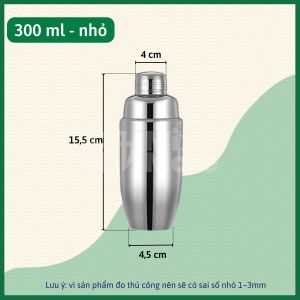 Bình lắc shaker inox cao cấp dụng cụ pha chế cà phê rượu trà sữa trà trái cây chuyên nghiệp Mixmore