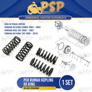 Per Rumah Kopling RX King (Set isi 4) - Pir Peer Kampas Kopling House Yamaha RXK RX K RX King Cobra