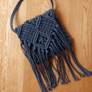Handmade Cotton Woven Knitted Tassel Crossbody Bag Vintage Shoulder Messenger Bag Female Fashion Beach Summer Handbags 2026 bag2026